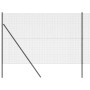 Reja con postes Gris 1.6 x 25 m Acero