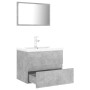 Betongraues Badezimmermöbel-Set aus Holzwerkstoff von vidaXL, Badezimmermöbel - Ref: Foro24-3071679, Preis: 195,62 €, Rabatt: %