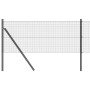 Reja con postes Gris 0.8 x 50 m Acero