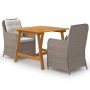 Brown 3-Piece Garden Dining Set by vidaXL, Garden sets - Ref: Foro24-3068716, Price: 427,87 €, Discount: %