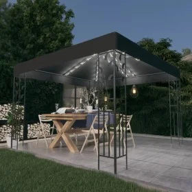 Gazebo with LED strip lights 3x3 m anthracite gray by vidaXL, Tents and gazebos - Ref: Foro24-3070296, Price: 253,43 €, Disco...