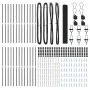 Reja con postes Gris 1 x 50 m Acero