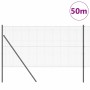 Reja con postes Gris 1.2 x 50 m Acero