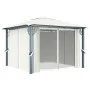 Gazebo with curtain and cream aluminum LED light strip 300x300cm by vidaXL, Tents and gazebos - Ref: Foro24-3070332, Price: 4...