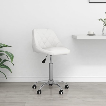 Silla de oficina giratoria de cuero sintético blanco en Sillas de oficina | Comprar online en Foro24