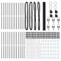 Reja con postes Gris 1.5 x 50 m Acero