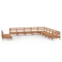 Gartenmöbel-Set 11-teilig aus massivem honigbraunem Kiefernholz von vidaXL, Gartensets - Ref: Foro24-3083147, Preis: 577,30 €...