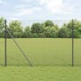 Reja con postes Gris 1.5 x 50 m Acero