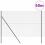 Reja con postes Gris 1.5 x 50 m Acero