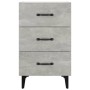 Concrete gray engineered wood bedside table 40x40x66 cm by vidaXL, Nightstands - Ref: Foro24-812091, Price: 58,71 €, Discount: %