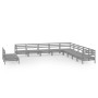 11-teiliges Gartenmöbel-Set Kiefernholz massiv grau von vidaXL, Gartensets - Ref: Foro24-3083146, Preis: 580,53 €, Rabatt: %