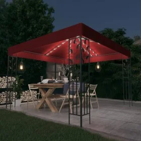 Gazebo with LED strip lights 3x3 m red red by vidaXL, Tents and gazebos - Ref: Foro24-3070297, Price: 247,83 €, Discount: %