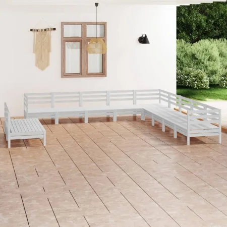 Garden furniture set 11 pieces solid white pine wood by vidaXL, Garden sets - Ref: Foro24-3083145, Price: 559,82 €, Discount: %
