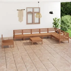 Garden furniture set 9 pieces solid honey brown pine wood by vidaXL, Garden sets - Ref: Foro24-3083052, Price: 495,41 €, Disc...