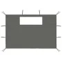 Side walls of gazebo with 2 anthracite gray windows by vidaXL, Accessories for pavilions and gazebos - Ref: Foro24-3070427, P...