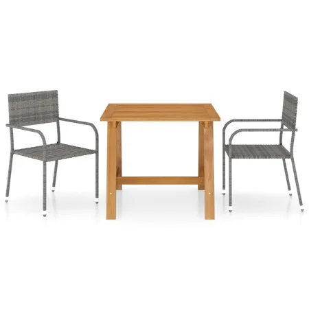 Gray 3-piece garden dining set by vidaXL, Garden sets - Ref: Foro24-3068721, Price: 173,45 €, Discount: %