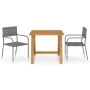 Gray 3-piece garden dining set by vidaXL, Garden sets - Ref: Foro24-3068721, Price: 173,45 €, Discount: %