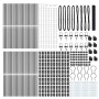 Reja con postes Gris 1 x 100 m Acero