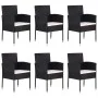 7-teiliges Garten-Ess-Set aus schwarzem synthetischem Rattan von vidaXL, Gartensets - Ref: Foro24-3070774, Preis: 548,48 €, R...