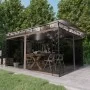 Cenador con mosquitera y tira luz LED taupé 4x3x2,73m 180 g/m² by vidaXL, Tents and gazebos - Ref: Foro24-3070319, Price: 356...