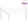 Reja con postes Plateado 0.6 x 10 m Acero