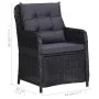 Juego de comedor para jardín 5 piezas negro de vidaXL, Conjuntos de jardín - Ref: Foro24-3068772, Precio: 755,84 €, Descuento: %