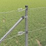 Reja con postes Plateado 1 x 10 m Acero