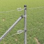 Reja con postes Plateado 1 x 10 m Acero