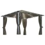 Gazebo with curtain and taupe aluminum light strip 300x300 cm by vidaXL, Tents and gazebos - Ref: Foro24-3070334, Price: 493,...