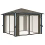 Gazebo with curtain and taupe aluminum light strip 300x300 cm by vidaXL, Tents and gazebos - Ref: Foro24-3070334, Price: 493,...