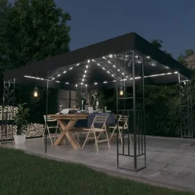 Gazebo with double roof and anthracite LED light strip 3x4 m by vidaXL, Tents and gazebos - Ref: Foro24-3070299, Price: 271,9...