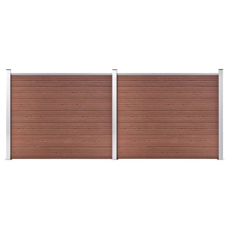 Brown WPC Fence Panel Set 353x146 cm by vidaXL, fence panels - Ref: Foro24-3070451, Price: 578,14 €, Discount: %