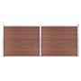 Brown WPC Fence Panel Set 353x146 cm by vidaXL, fence panels - Ref: Foro24-3070451, Price: 578,14 €, Discount: %