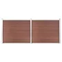 Brown WPC Fence Panel Set 353x146 cm by vidaXL, fence panels - Ref: Foro24-3070451, Price: 648,81 €, Discount: %
