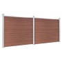 Brown WPC Fence Panel Set 353x146 cm by vidaXL, fence panels - Ref: Foro24-3070451, Price: 578,14 €, Discount: %