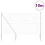 Reja con postes Plateado 1.6 x 10 m Acero
