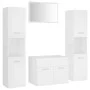 White engineered wood bathroom furniture set by vidaXL, Bathroom furniture - Ref: Foro24-3071045, Price: 168,63 €, Discount: %