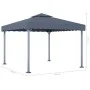 Gazebo with anthracite aluminum LED strip lights 300x300 cm by vidaXL, Tents and gazebos - Ref: Foro24-3070343, Price: 365,50...