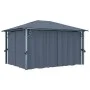 Gazebo curtain and LED light strip anthracite aluminum 400x300cm by vidaXL, Tents and gazebos - Ref: Foro24-3070336, Price: 5...