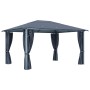 Gazebo curtain and LED light strip anthracite aluminum 400x300cm by vidaXL, Tents and gazebos - Ref: Foro24-3070336, Price: 5...