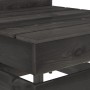 Set de muebles de jardín 10 pzas madera de pino impregnada gris