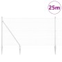 Reja con postes Plateado 1.5 x 25 m Acero