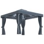 Gazebo with curtain and strip of anthracite aluminum lights 3x3 m by vidaXL, Tents and gazebos - Ref: Foro24-3070347, Price: ...