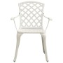Bistrotisch und Stühle 3 Stück Aluminiumguss weiß von vidaXL, Gartensets - Ref: Foro24-3070588, Preis: 507,05 €, Rabatt: %