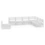 Gartenmöbel-Set 7-teilig aus massivem weißem Kiefernholz von vidaXL, Gartensets - Ref: Foro24-3083035, Preis: 374,14 €, Rabat...