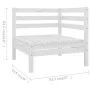 Garden furniture set 7 pieces solid white pine wood by vidaXL, Garden sets - Ref: Foro24-3083035, Price: 364,23 €, Discount: %