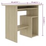 Schreibtisch aus Sonoma-Eichensperrholz, 80 x 45 x 74 cm von vidaXL, Schreibtische - Ref: Foro24-801367, Preis: 67,86 €, Raba...