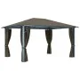 Gazebo with curtain and LED light strip, taupe aluminum, 400x300cm. by vidaXL, Tents and gazebos - Ref: Foro24-3070337, Price...