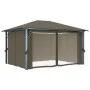 Gazebo with curtain and LED light strip, taupe aluminum, 400x300cm. by vidaXL, Tents and gazebos - Ref: Foro24-3070337, Price...
