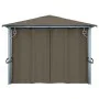 Gazebo with curtain and LED light strip, taupe aluminum, 400x300cm. by vidaXL, Tents and gazebos - Ref: Foro24-3070337, Price...